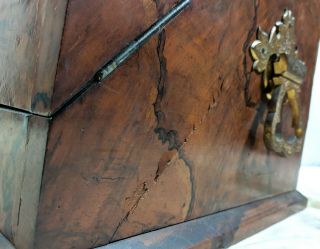 Antique TIFFANY & Co Union Square Travel Writing Box Desk Ornate Wood Brass 11