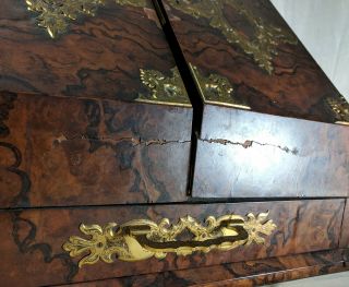 Antique TIFFANY & Co Union Square Travel Writing Box Desk Ornate Wood Brass 6