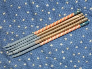 Civil War Era Slate Pencils Patriotic Flag Stars And Stripes And Gold Wrapped