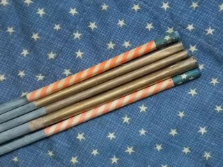 Civil War era Slate Pencils Patriotic Flag stars and stripes and gold wrapped 5