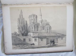 VINTAGE ANTIQUE BYZANTINE ARCHITECTURE BOOK 1864 BUILDING EDIFICES EAST PLATES 11