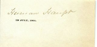 Civil War Union Army Chief Of Railroads General Herman Haupt Autograph Signature