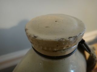 Antique Salt Glazed Stoneware Jug The PIlgrim Hot Water Bottle Early Advertising 6