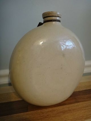 Antique Salt Glazed Stoneware Jug The PIlgrim Hot Water Bottle Early Advertising 9