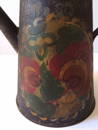 19 C.  Tole Painted Lighthouse form Coffee Pot 8 3/4 