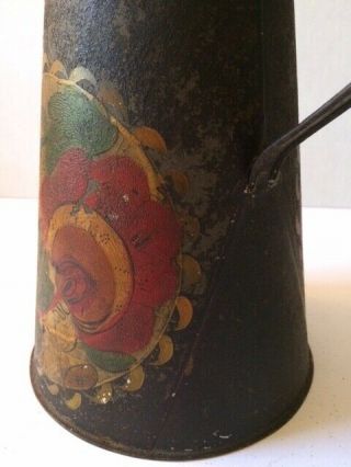 19 C.  Tole Painted Lighthouse form Coffee Pot 8 3/4 