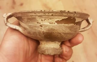 Very Rare Pottery Greec Ritual Vesel Kantharos cirka 500 - 300 BC. 4