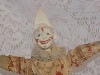 Old Wood Schoenhut Clown Rare Outfit 8 "