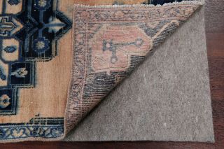 VINTAGE Peach Bakhtiari Persian Geometric Area Rug Distressed Oriental Wool 3x5 12