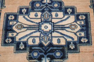 VINTAGE Peach Bakhtiari Persian Geometric Area Rug Distressed Oriental Wool 3x5 4