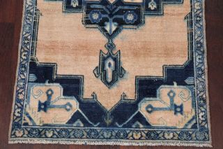 VINTAGE Peach Bakhtiari Persian Geometric Area Rug Distressed Oriental Wool 3x5 5