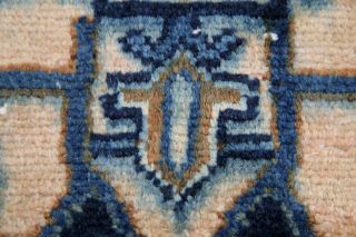 VINTAGE Peach Bakhtiari Persian Geometric Area Rug Distressed Oriental Wool 3x5 9