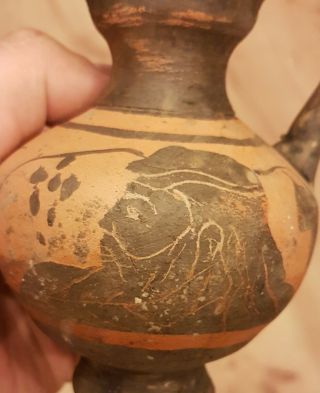 VERY RARE Pottery Thracian Black - figure Oenochoe 500 - 400 B.  C. 6