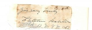 Civil War Col Fletcher Webster Autograph Son Of Daniel Webster Killed In Action