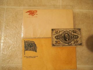 Civil War Us Money,  Sc Envelope  And Northern Envelope