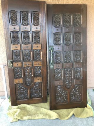 Handcarved Antique Double Entry Doors 3