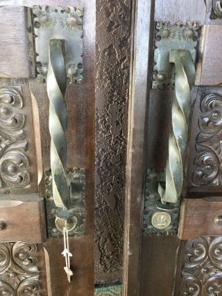 Handcarved Antique Double Entry Doors 4