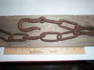 Dug Civil War Soldiers Artillery Relic Hand Forged Iron Hook On Chain