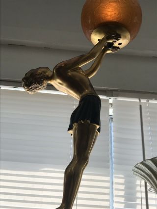 Art Deco Figural Female Sculpture Lamp 12