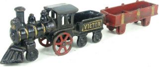 Dent Antique Cast Iron Train Victor Loco And Car