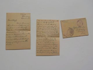 Wwi Letter 1918 Over The Top German Front Very Hot Fire War Trier Germany Ww1