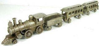 Ideal Antique Cast Iron Train 4 Piece Set 1900 Arcade
