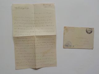 Wwi Letter 1919 General Pershing Inspected Trenches Went In Esch Luxembourg Ww1