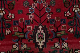 RED Vintage One - of - Kind 10 ft Runner Hamedan Persian Tribal Rug 9 ' 11 