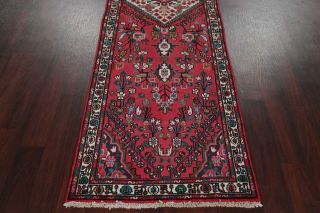 RED Vintage One - of - Kind 10 ft Runner Hamedan Persian Tribal Rug 9 ' 11 