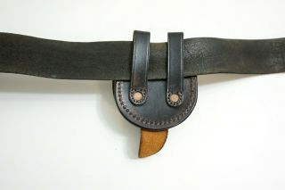 ANTIQUE LEATHER BELT WITH CARTRIDGE BOX MARKED F A SNIFFEN US ORD DEPT NO BUCKLE 7