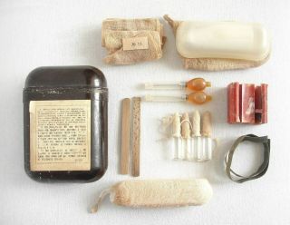 Ww2 Bulgarian Military Medical Portable Set In Bakelite Box