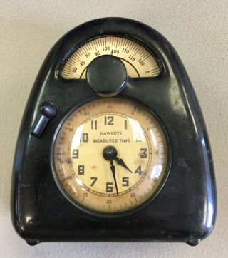 Isamu Noguchi Design Hawkeye Measured Time Clock Mid Century Art Deco Bakelite