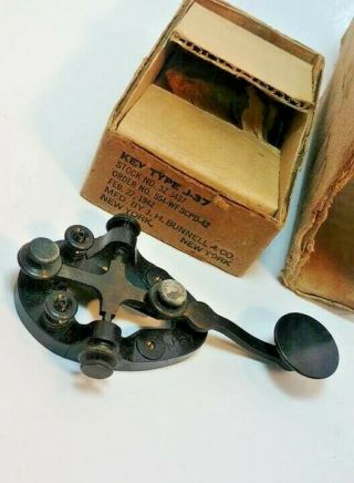 1942 Military J - 37 Morse Code Telegraph Key WWII 7