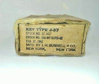 1942 Military J - 37 Morse Code Telegraph Key WWII 8