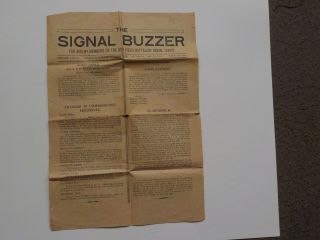 Wwi Newspaper 1919 The Signal Buzzer 9th Field Battalion Luxembourg Paper Ww1