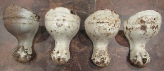 Large Antique Vintage Cast Iron Claw Foot Bathtub Tub Feet Legs Eagle Ball