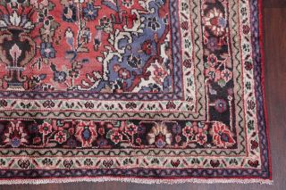 VINTAGE CORAL Traditional Floral Hamedan Persian Oriental Hand - Knotted 7x10 Rug 6