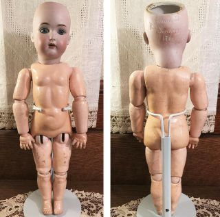Antique Bisque Head Doll,  Kestner 171 Germany,  14” Marked Ball - Jointed Body CUTE 6