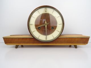 German Hermle Vintage Clock Antique 8 Day Mantel Shelf Retro (kienzle Junghans)