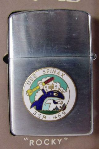 USS SPINAX SSR - 489 SUBMARINE LIGHTER NEVER LIT OWN BY CREWMEMBER 2