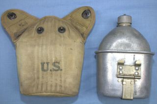 Ww1 Us Army M1910 Canteen Set 1918 Cup & Canteen With 1917 Cover Set