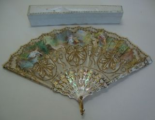 Antique French Made Fan Made By 