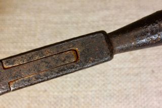 early 1800 ' s Fireplace Ember Log Tongs non typical wrought iron hearth folk art 6