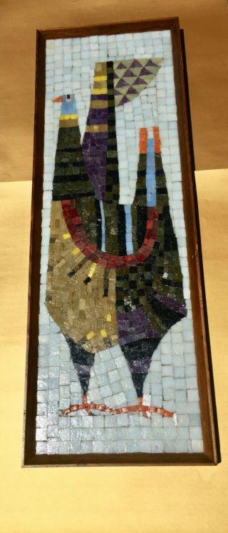 Evelyn Ackerman Mid Century Modern Tile " Bird " Mosaic,  Xlnt