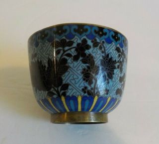 19th C.  Chinese CLOISONNE Enamel on Bronze Handleless Cup 12