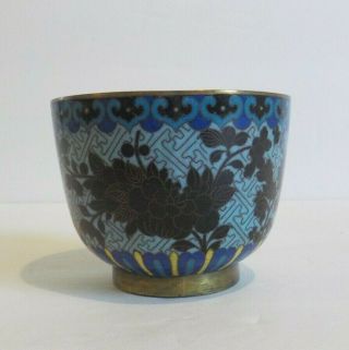 19th C.  Chinese CLOISONNE Enamel on Bronze Handleless Cup 6