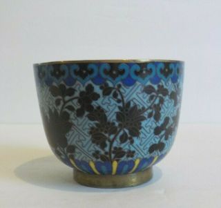 19th C.  Chinese CLOISONNE Enamel on Bronze Handleless Cup 7