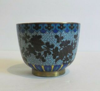 19th C.  Chinese CLOISONNE Enamel on Bronze Handleless Cup 9