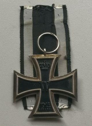 German Ww 1 Iron Cross 2.  Class With Ribbon - Marker W.  S.