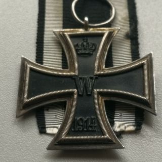 German WW 1 Iron Cross 2.  Class with Ribbon - marker W.  S. 2